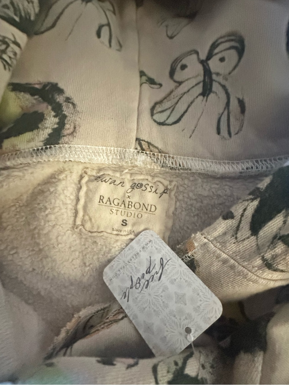 Ragabond Free People Swan Gossip Hoodie NWT Size S - Picture 6 of 6